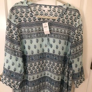 Blue print light weight tunic J Jill